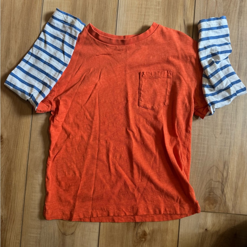 Mini Boden Long Sleeve Pocket Tee Size 5/6